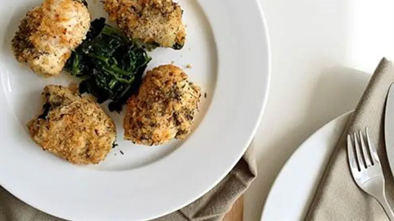 Stuffed Chicken with Sautéed Spinach