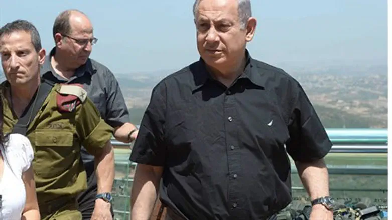 Benjamin Netanyahu visits the northern border