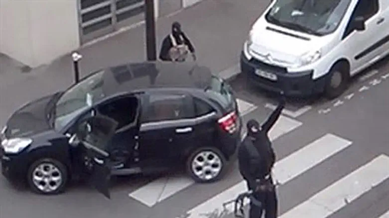 Kouachi brothers after Charlie Hebdo attack