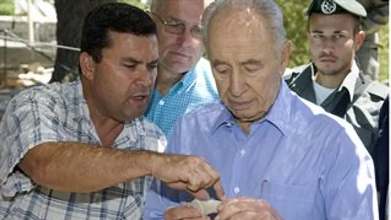 פרופ' ליפשיץ (משמאל), פרופ' אומינג והנשיא