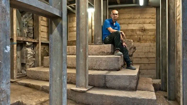 Dr. Joe Uziel atop unique find.