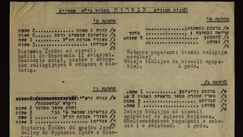 מערכת השעות של ילדי השואה