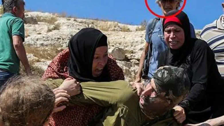 Soldier under attack: Schubert in red circle.