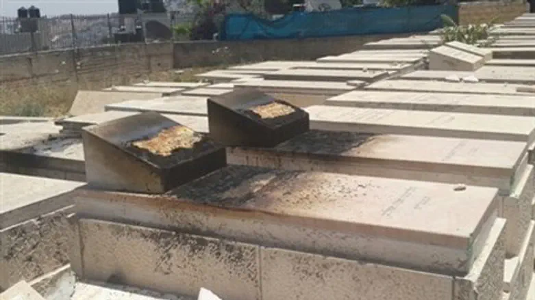 Arson at Mt. of Olives Cemetery (file)