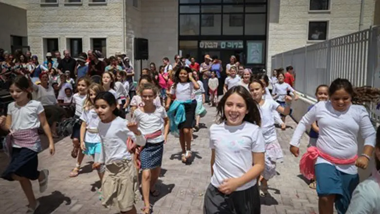 Children on their way to school