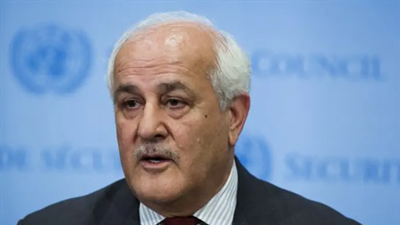 Palestinian Authority UN envoy Riyad Mansour