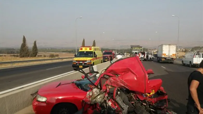 זירת התאונה, סמוך לאיילת השחר