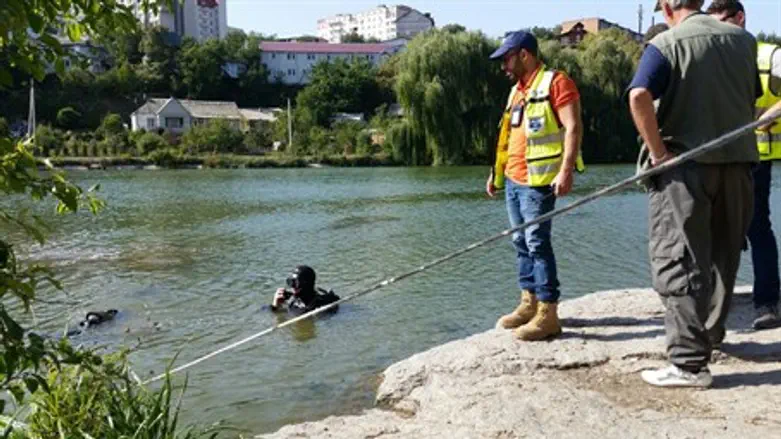 ZAKA searches in Uman river for Amir Ohana