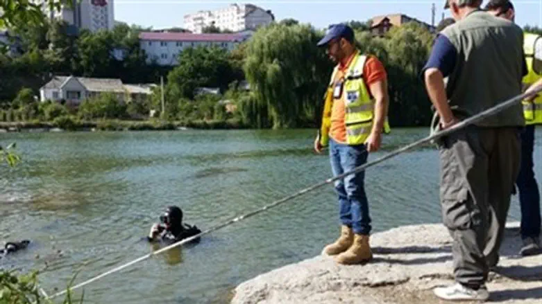 ZAKA searches in Uman river for Amir Ohana