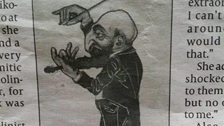 Anti-Semitic caricature of Leopold Auer