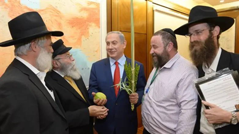 אנשי חב"ד עם ראש הממשלה