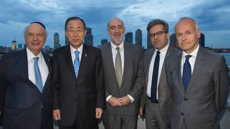 Rabbi Schneier, UNGC Ban Ki-Moon, Israel Amb. Prosor, Dr. Lafitte, Mr. Sandell