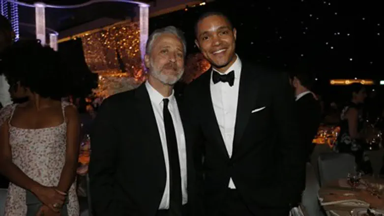 Tough act to follow: Trevor Noah with Jon Stewart