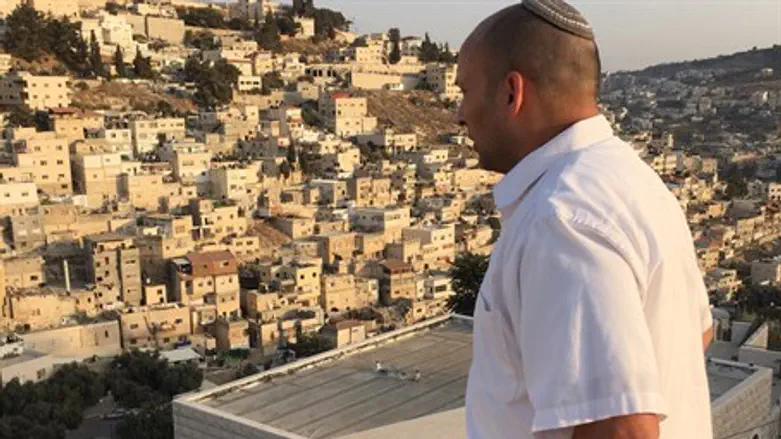 Naftali Bennett in Jerusalem's Old City (file)
