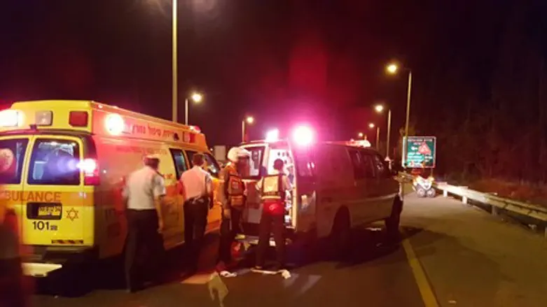 זירת הפיגוע סמוך לגן שמואל