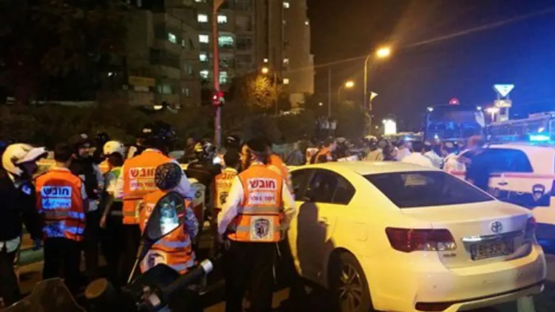 זירת הפיגוע אמש סמוך לגשר המיתרים