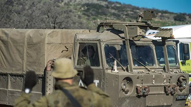 IDF forces seen reinforcing presence in the Golan Heights (file)