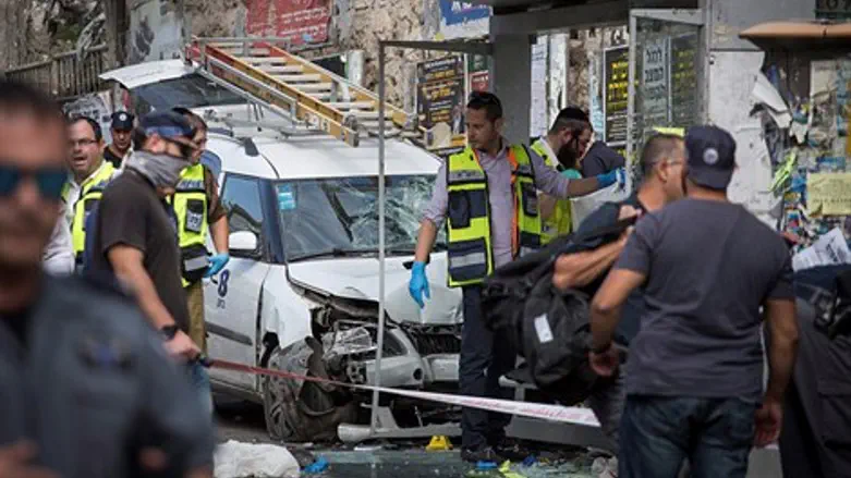 The site of attack in Jerusalem