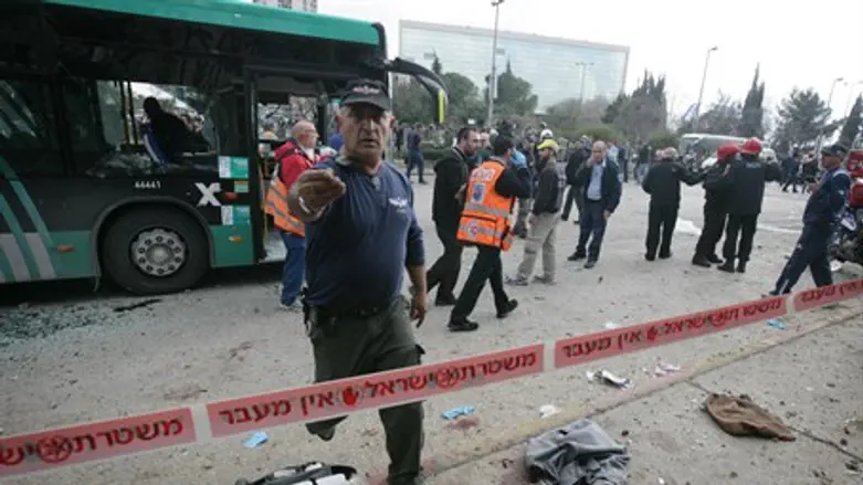 Место теракта в Иерусалиме