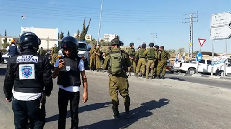 Место теракта на перекреске Адам