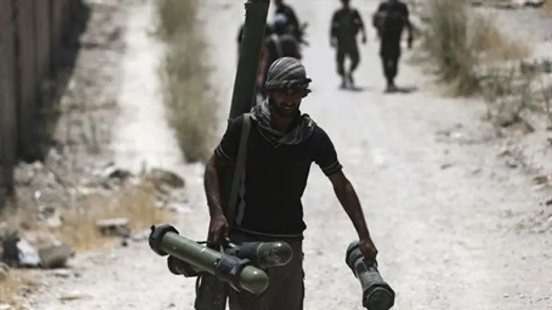 Syrian rebel fighter in southern Damascus
