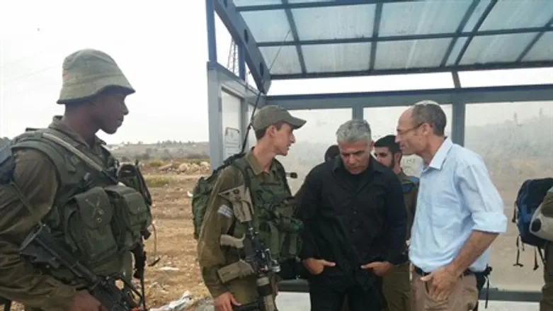 Yair Lapid in Gush Etzion