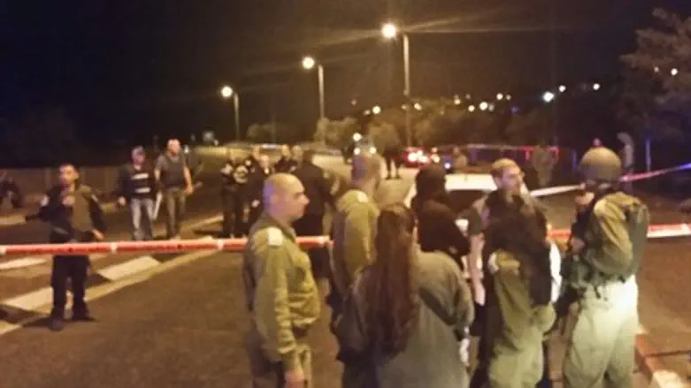 זירת הפיגוע ליד אריאל