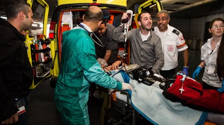 הגעת החייל הפצוע לשערי צדק