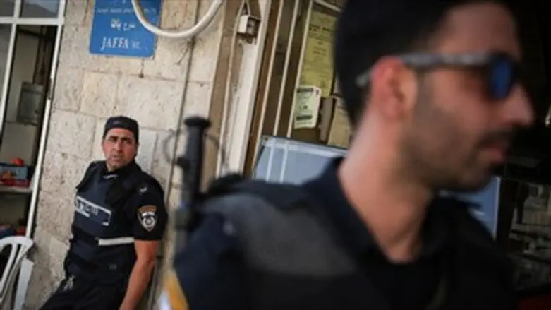 Illustrative: Israel Police guard city center in Jerusalem