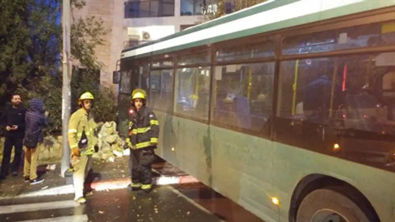 האוטובוס שהחליק בשכונת רמת שרת