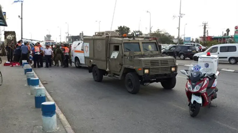 Gush Etzion car ramming scene (file)