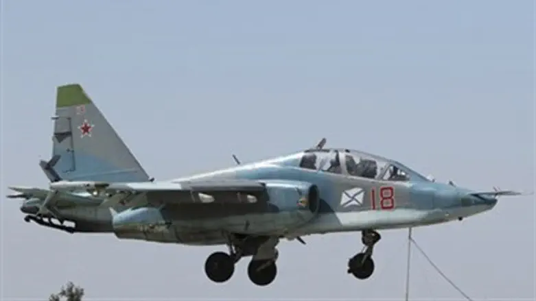 Russian Sukhoi Su-25 j fighter jet (file)