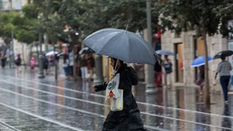 Rain in Israel (illustration)