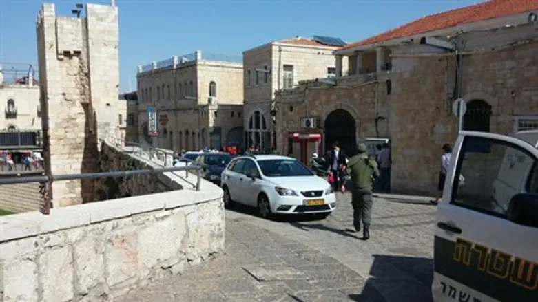 אזור הפיגוע בשער יפו