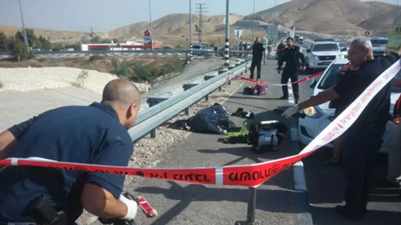 זירת הפיגוע סמוך לכפר אדומים