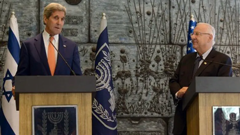 John Kerry and President Rivlin meet in Jerusalem
