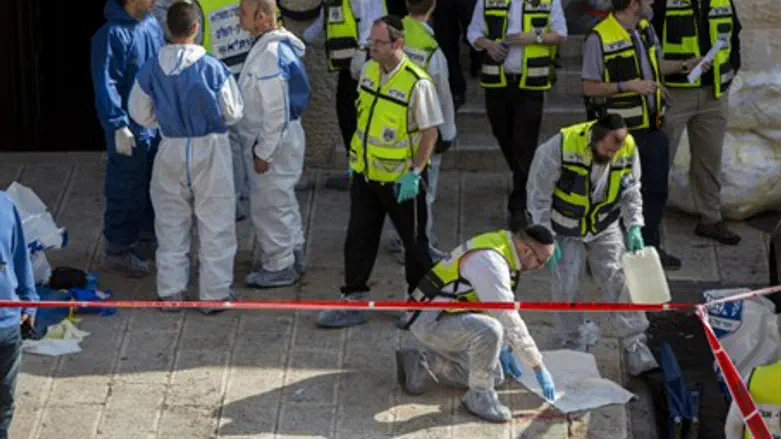 Место теракта в Хар-Ноф, ноябрь 2014 года