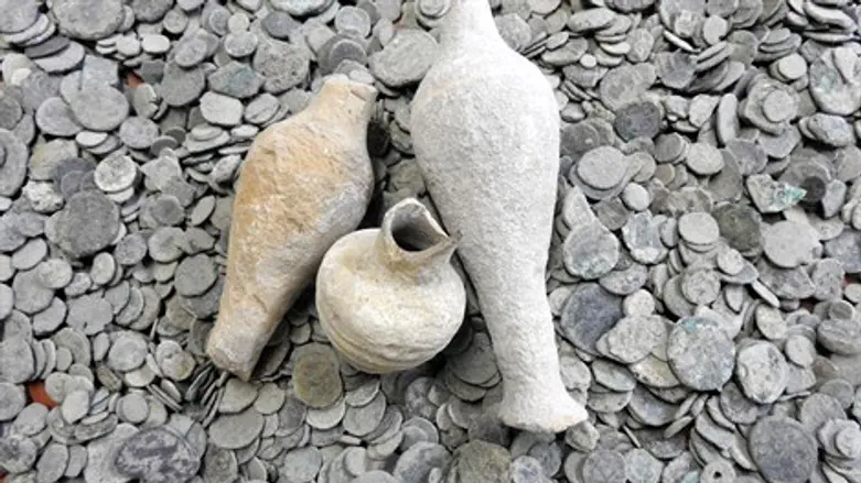 מצבור המטבעות העתיקים שנתפס