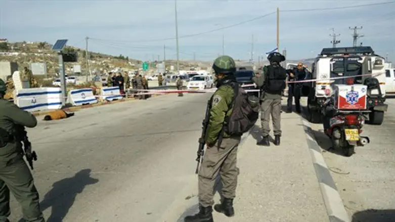 זירת האירוע הבוקר בצומת תפוח