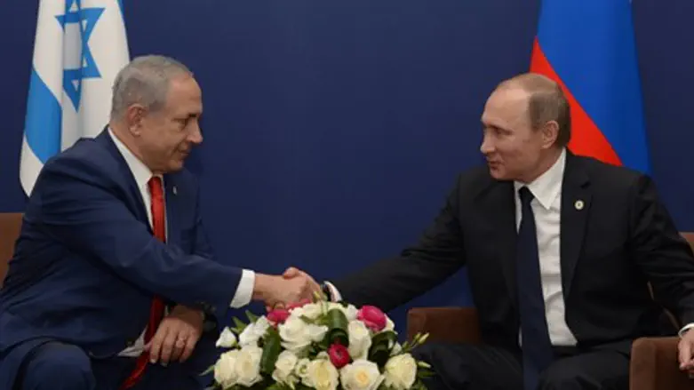 פוטין ונתניהו בפגישתם, הערב