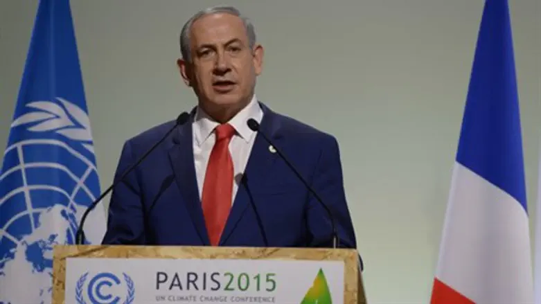 Prime Minister Binyamin Netanyahu speeaks at UN climate conference