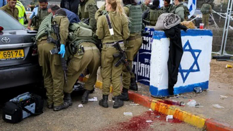 Gush Etzion junction stabbing site, Dec 1-15