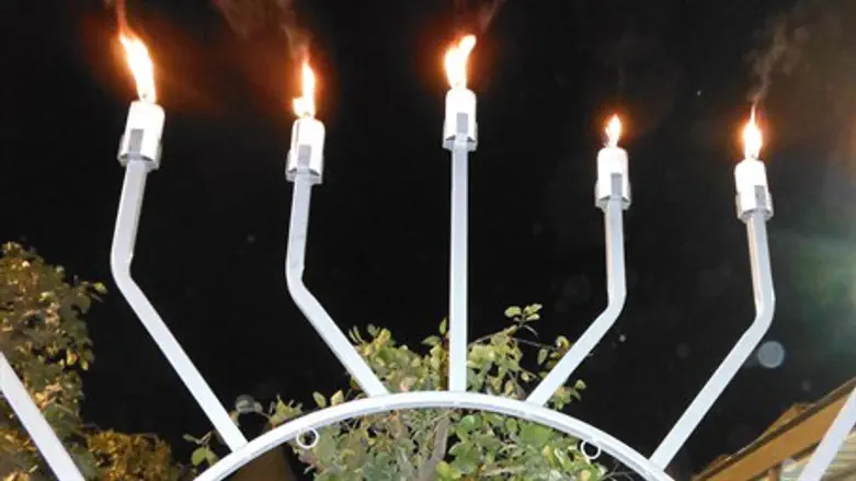 Hanukkah Menorah in Jerusalem (file)