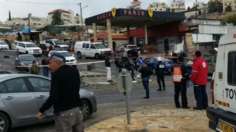 זירת הפיגוע בחיזמא, הבוקר