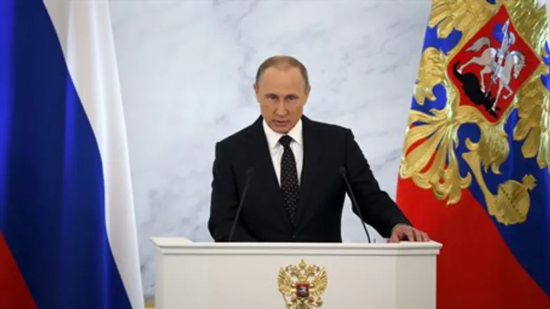 Vladimir Putin during annual state of the nation speech