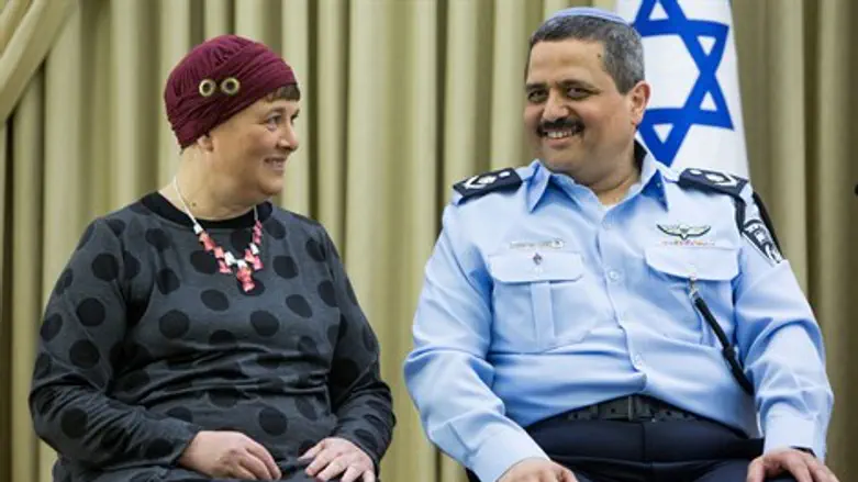 רוני אלשיך ורעייתו בבית הנשיא