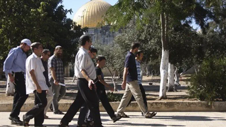 Jewish visitors on the Temple Mount