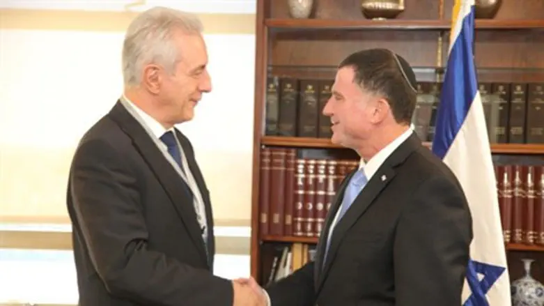 אדלשטיין עם יו"ר הבית העליון בפרלמנט הגרמני