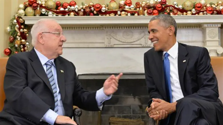 אובמה וריבלין בבית הלבן