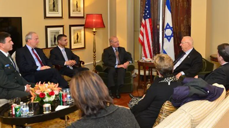 Реувен Ривлин с лидерами AIPAC